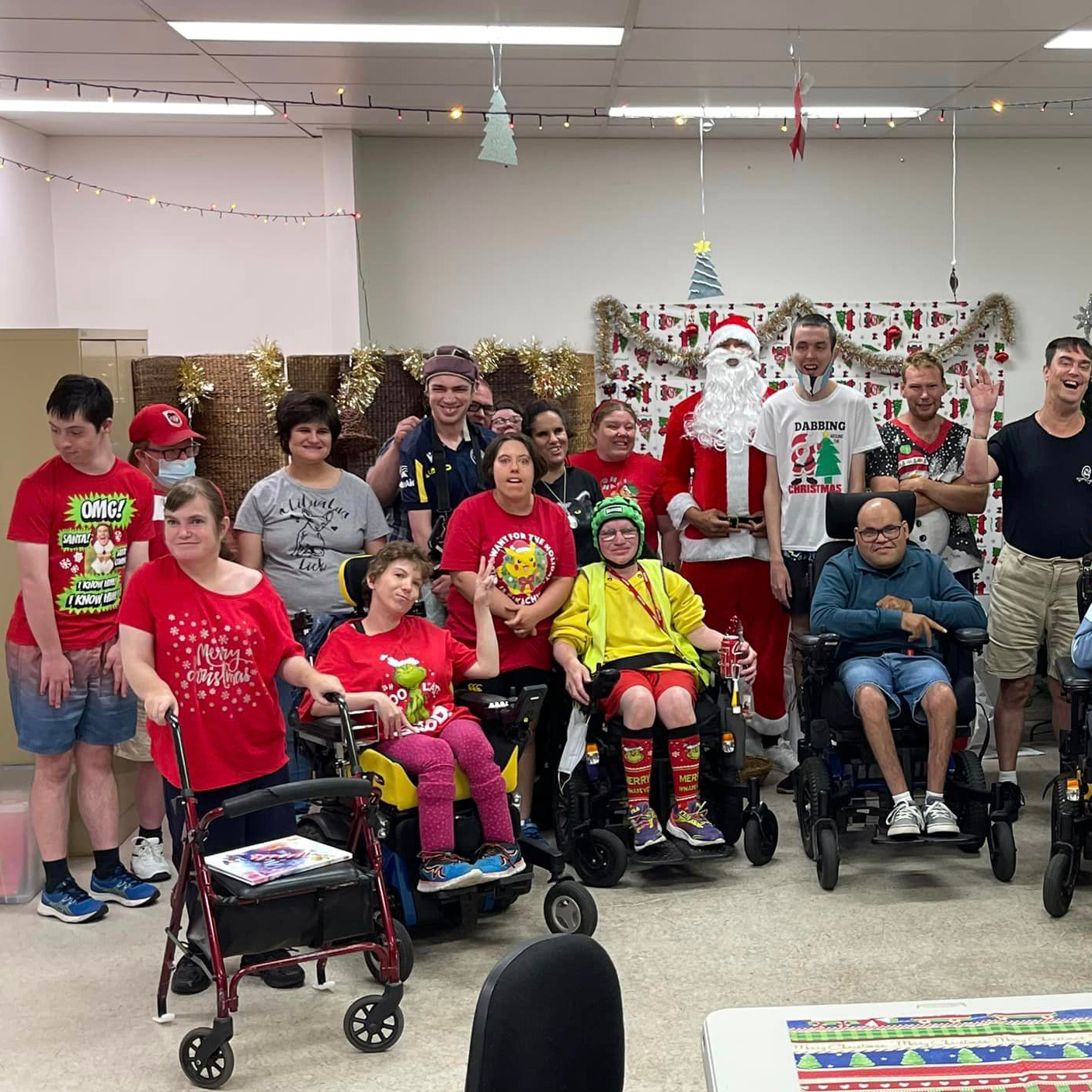 Some of the Breakthru Dubbo clients at their Christmas party